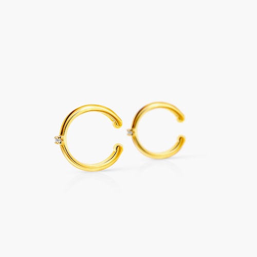 Kolczyki Savicki: srebrne pozłacane, cyrkonie